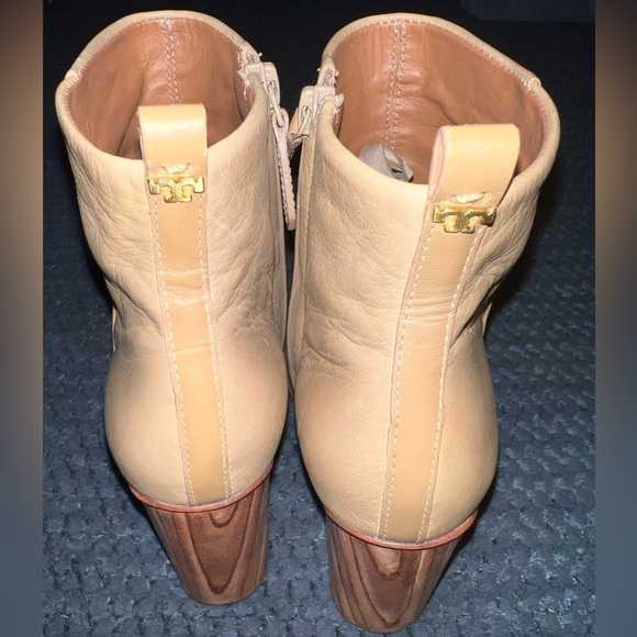 Tory Burch Tan Leather Zip Raya Booties - Picture 5 of 8